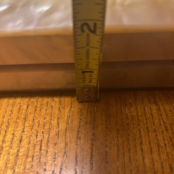 Vintage Cream & Pink Lucite Box Marbleized Crossbody - Picture 16 of 16